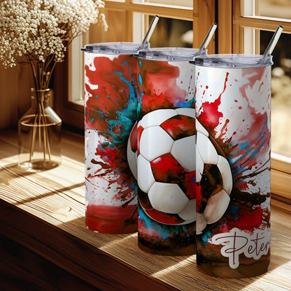 red-custom-football-tumbler-present