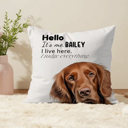 Pillow - Square - Custom photo dog print