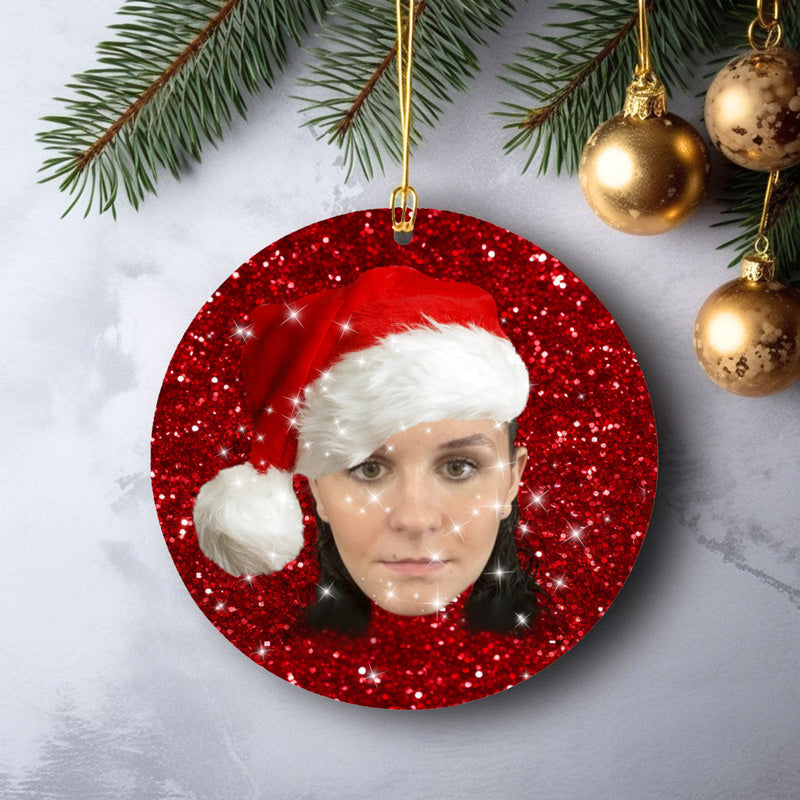 Custom face Christmas bauble