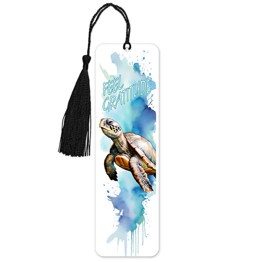 Serene Turtle "Feel Gratitude" Bookmark