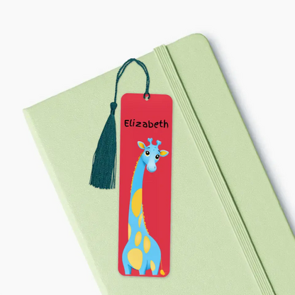 Unique Giraffe Bookmark with Custom Background