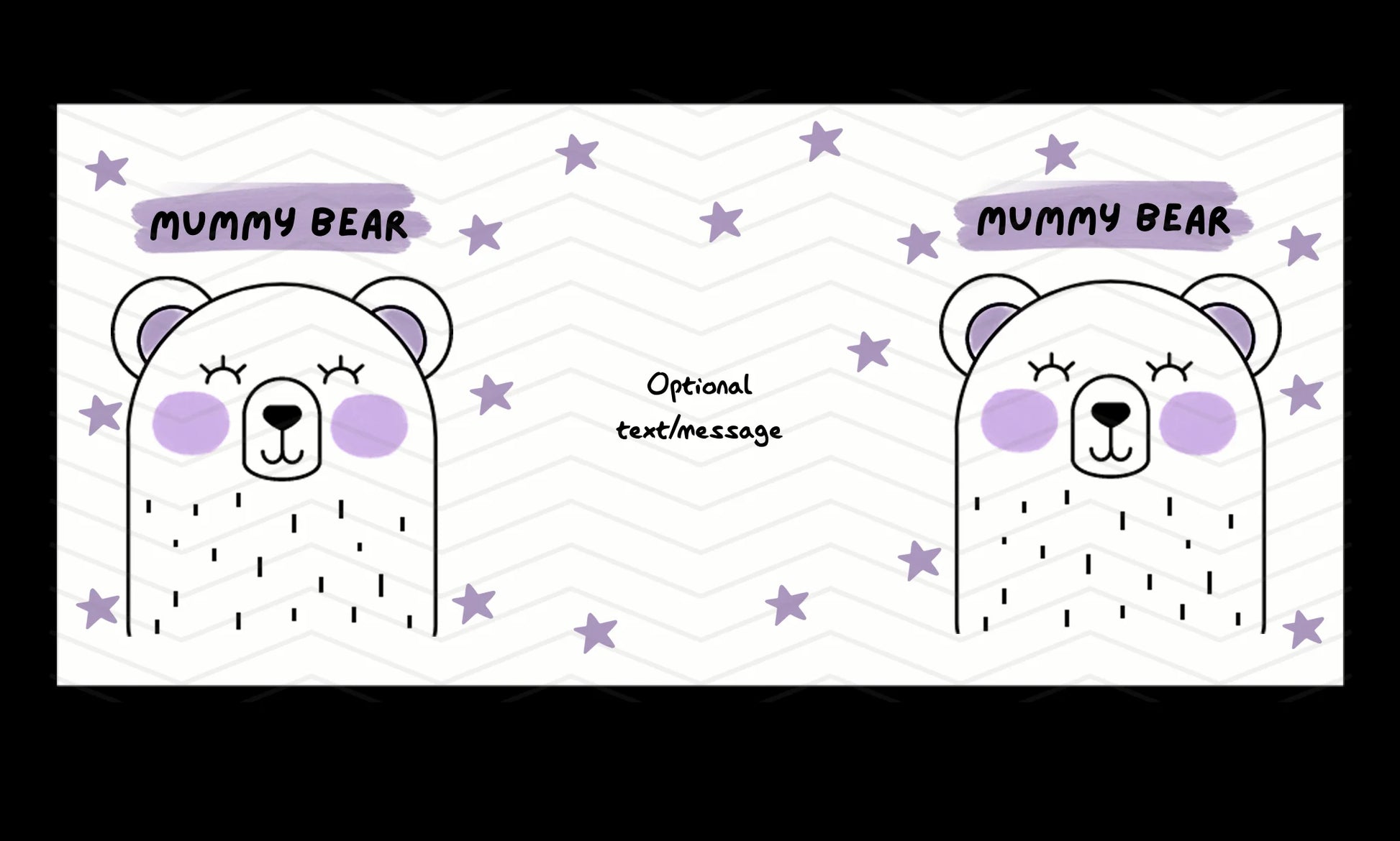 Cartoon illustration of bears with a starry background