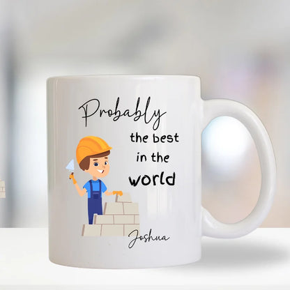 Probably the best builder mug personalised