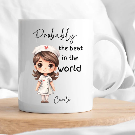 Probably the best female nurse mug personalised