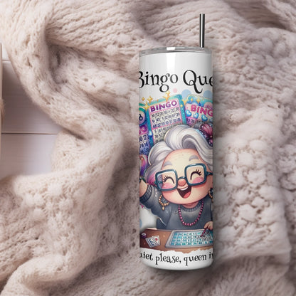 custom bingo queen cup for hot and cold drinks