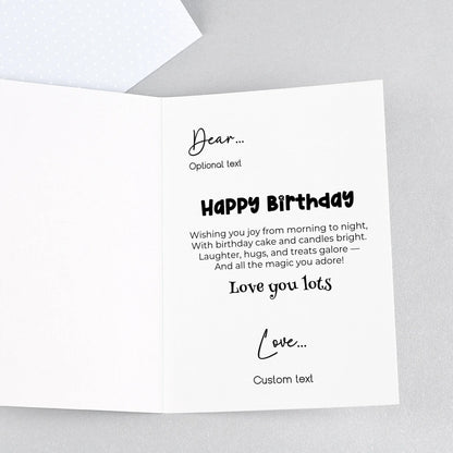 birthday card with custom message