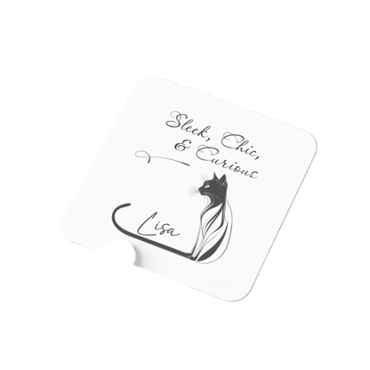 Quirky cat-themed drink coaster