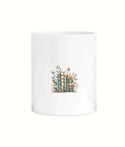 Unique book-themed mug with custom name option