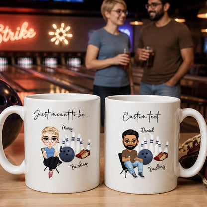 Custom ten-pin bowling mug with personalised name