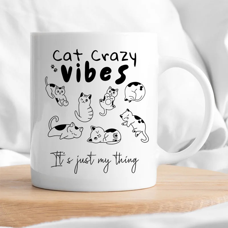 Cat crazy vibes mug