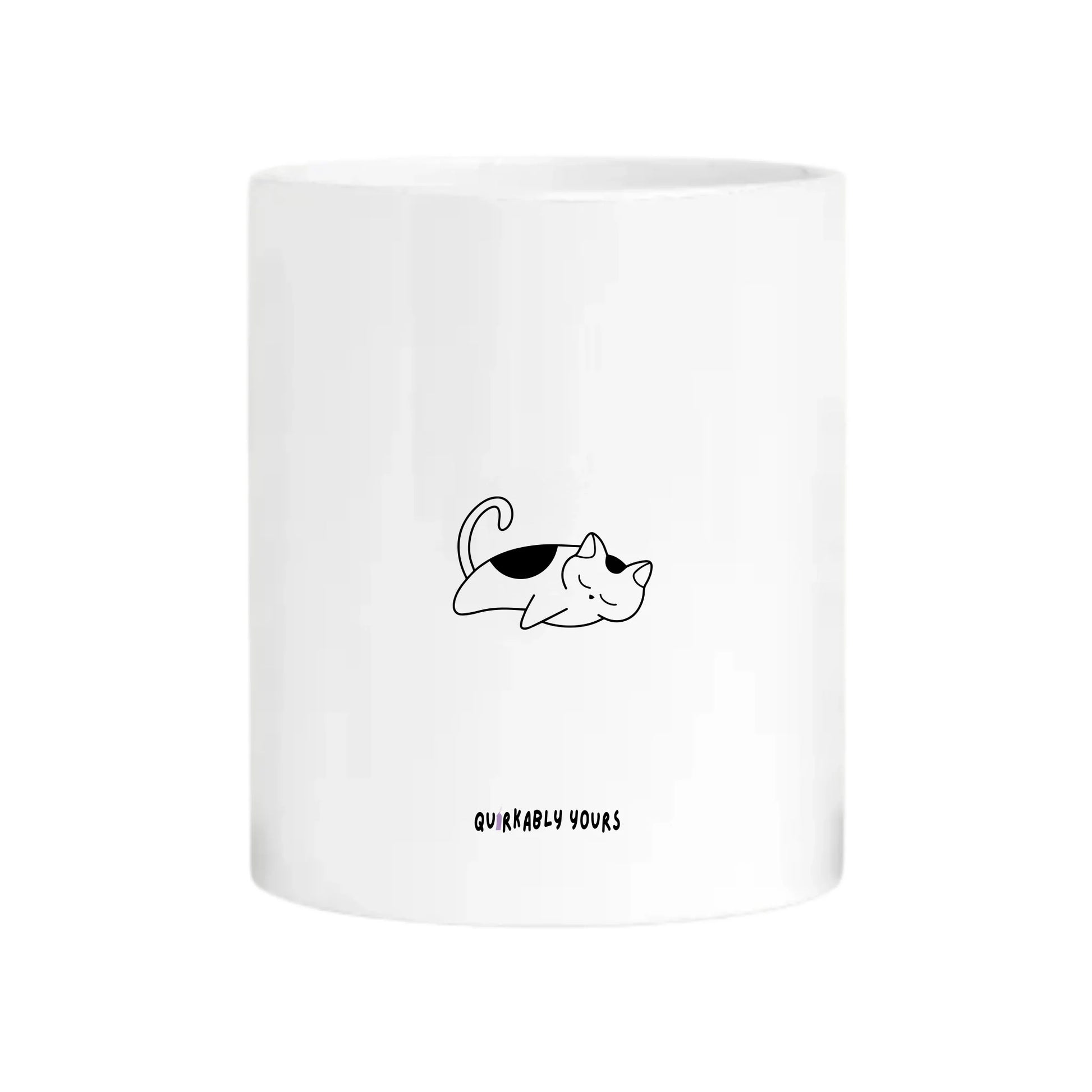 Cartoon-style cat owner mug for men