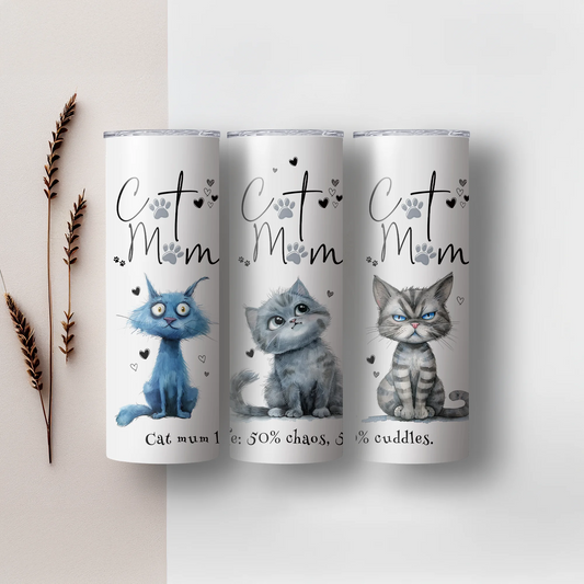 Cat mum personalised travel cup