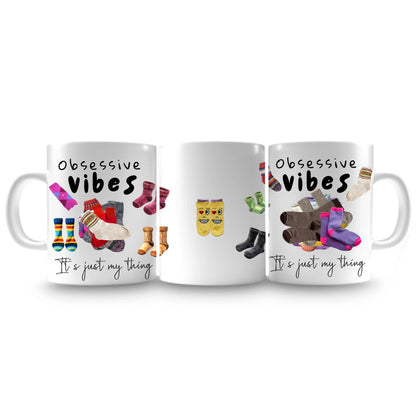 Mug with socks on for sock lovers