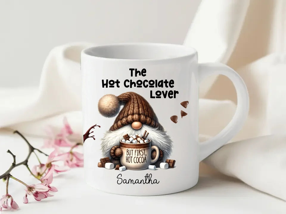 Chocolate-themed mug with custom name option