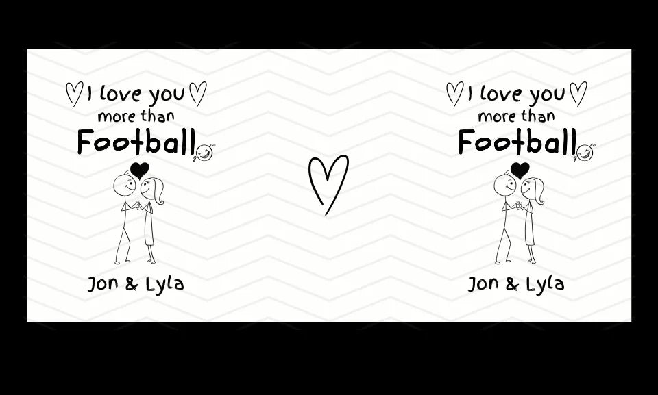 couple in love and football mug