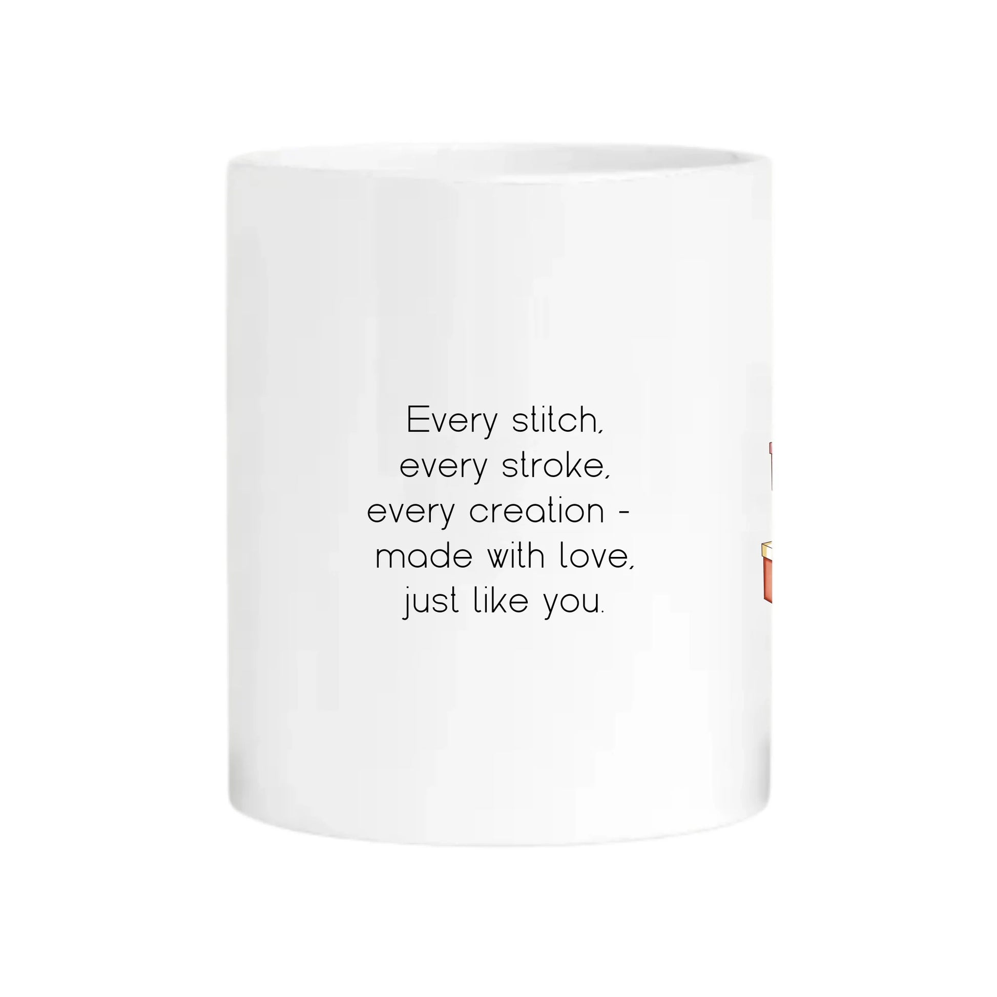 Nan’s crafty mug with glitter and glue