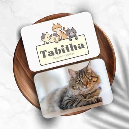 Credit card size cat memorial gift