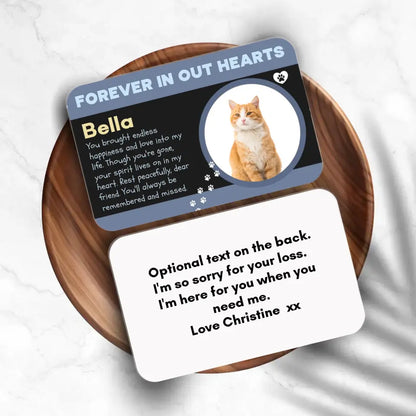 credit card size gift card for cat memorial add you photo gift
