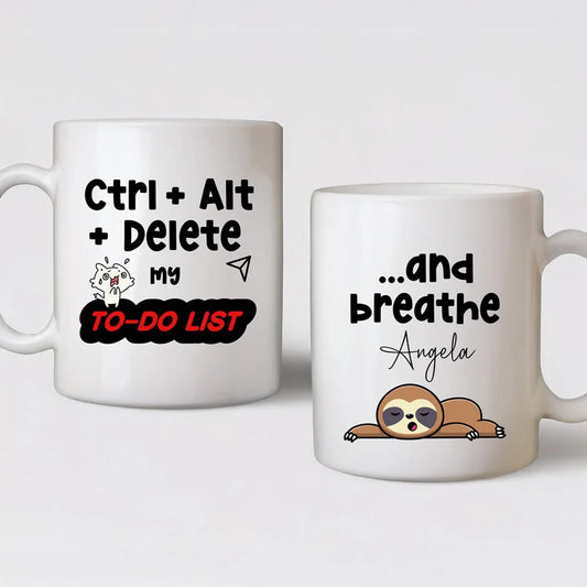 Funny work mug with tech reset design