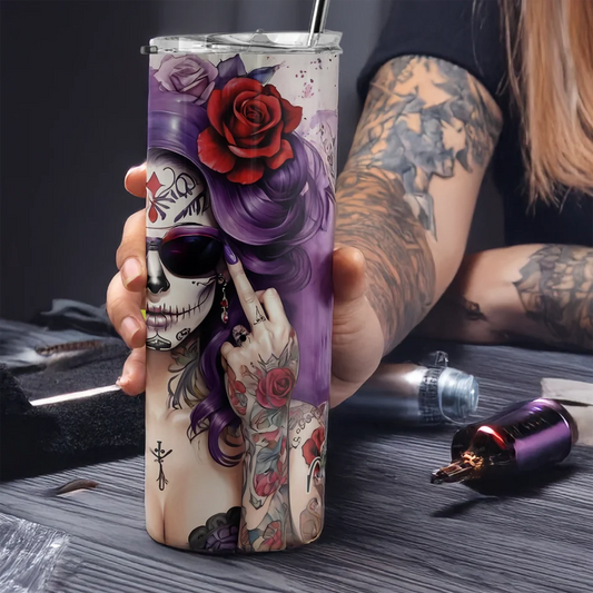 Bad Ass Bitch personalised tumbler with name