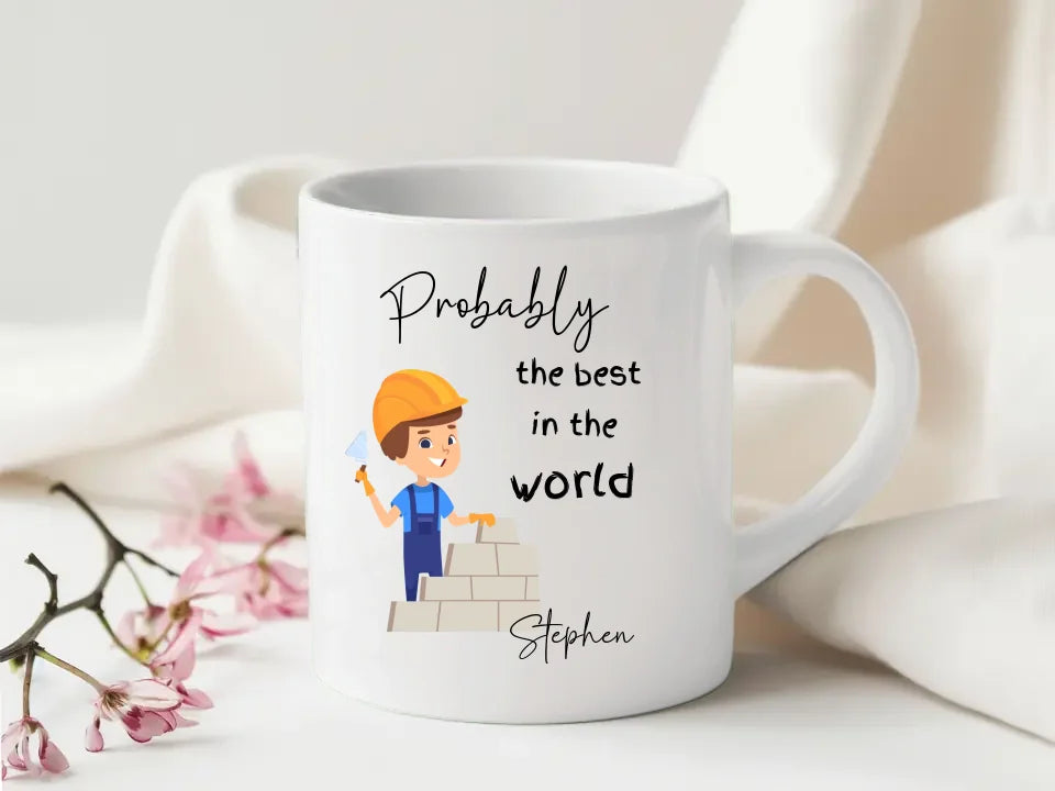 Personalised builder coffee mug