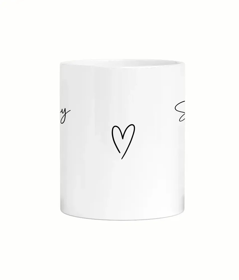 LOVE Black rabbit silhouette coffee mug
