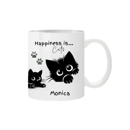 personalised cat silhouette mug