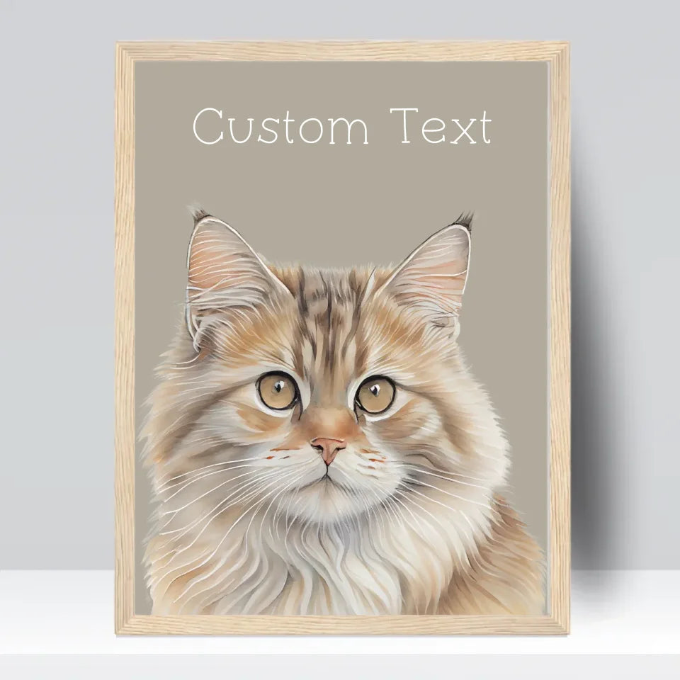 Cat-themed print with name