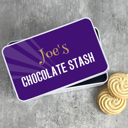 Personalised Treat gift for birthdays chocolate stash Thinking of you / celebration