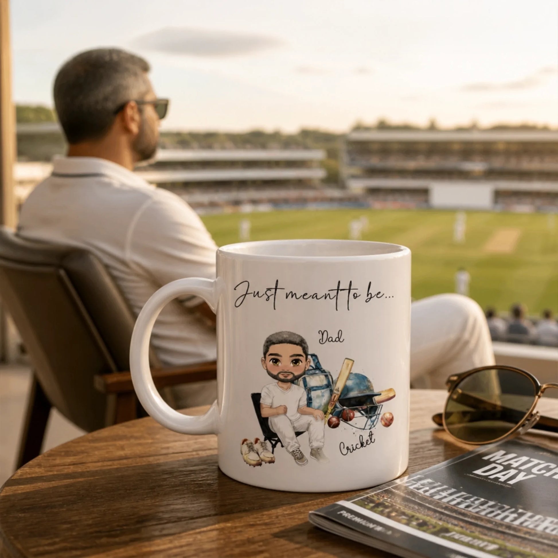 Personalised coffee mug for cricket players and coaches