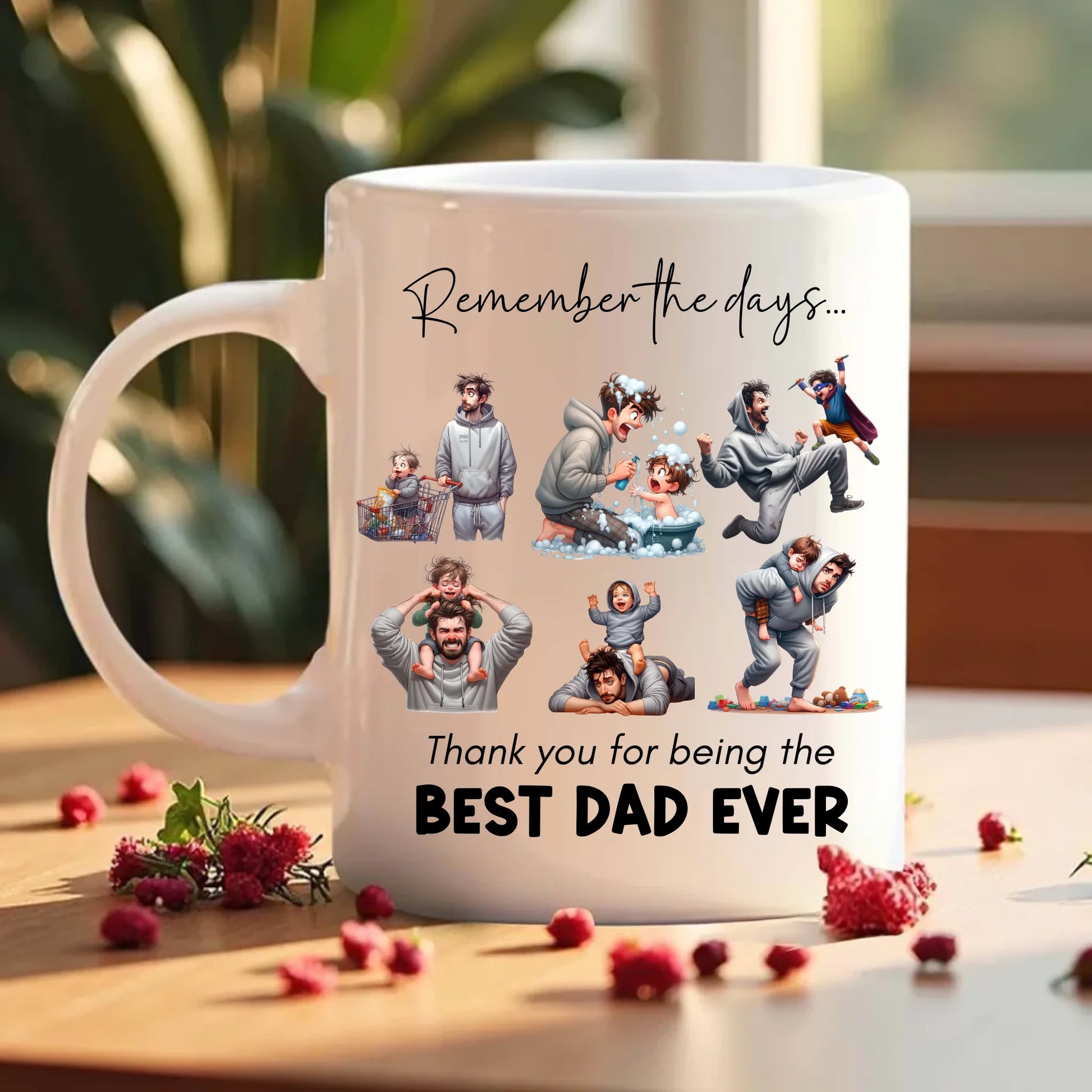 Personalised Dad Mug with funny images