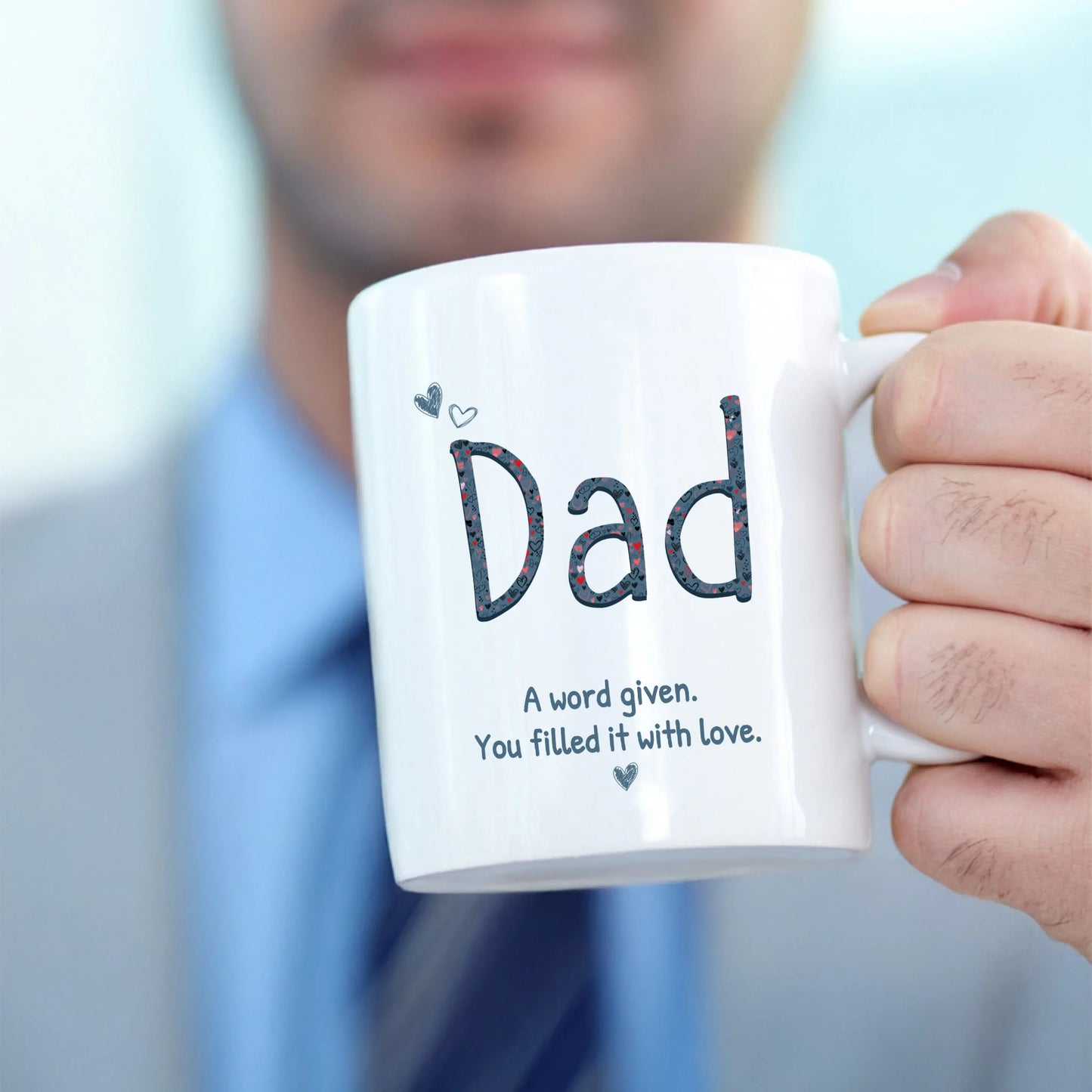 Father’s Day gift mug with love-filled design