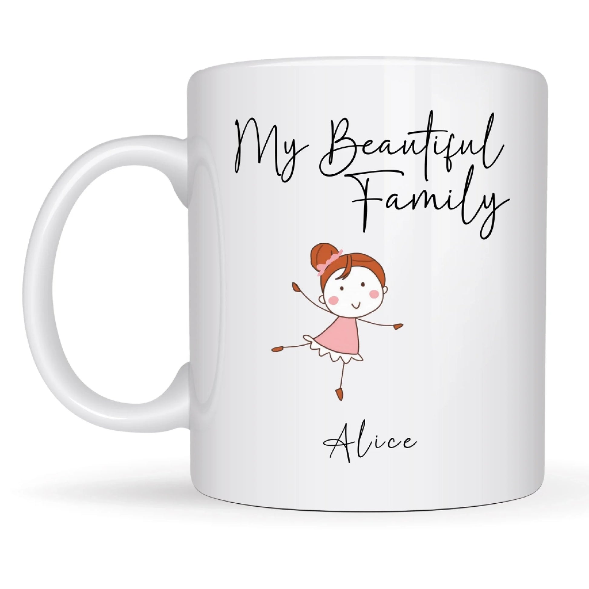 Custom family mug with quirky stick figure