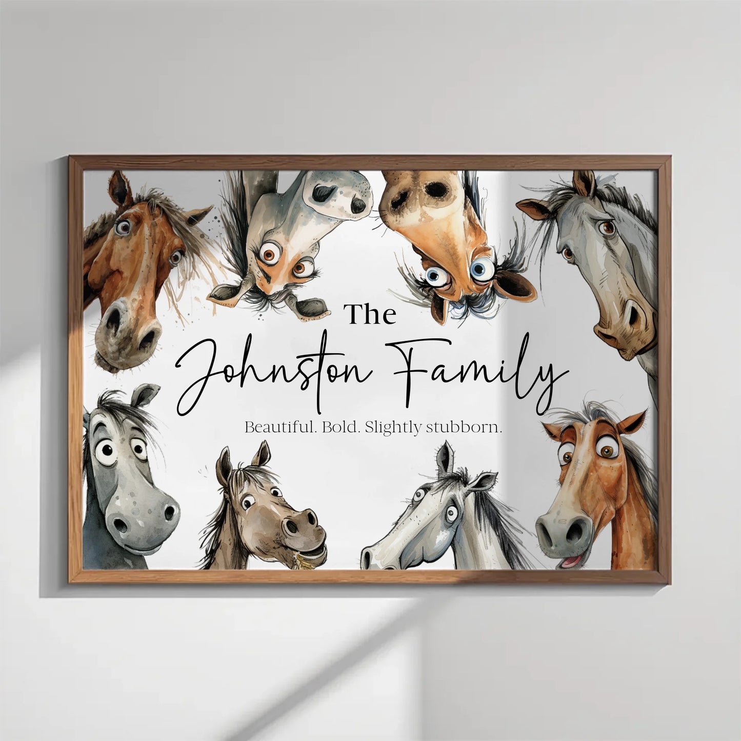 Equestrian themed family print