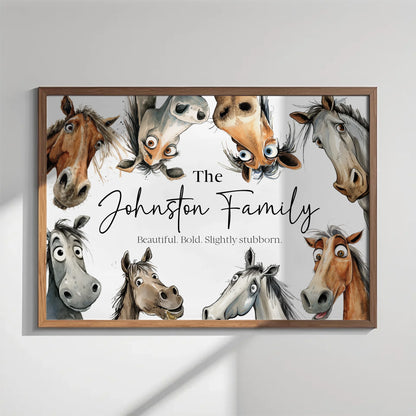Equestrian themed family print