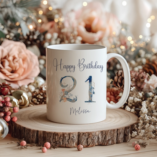personalised years young birthday mug under the sea design