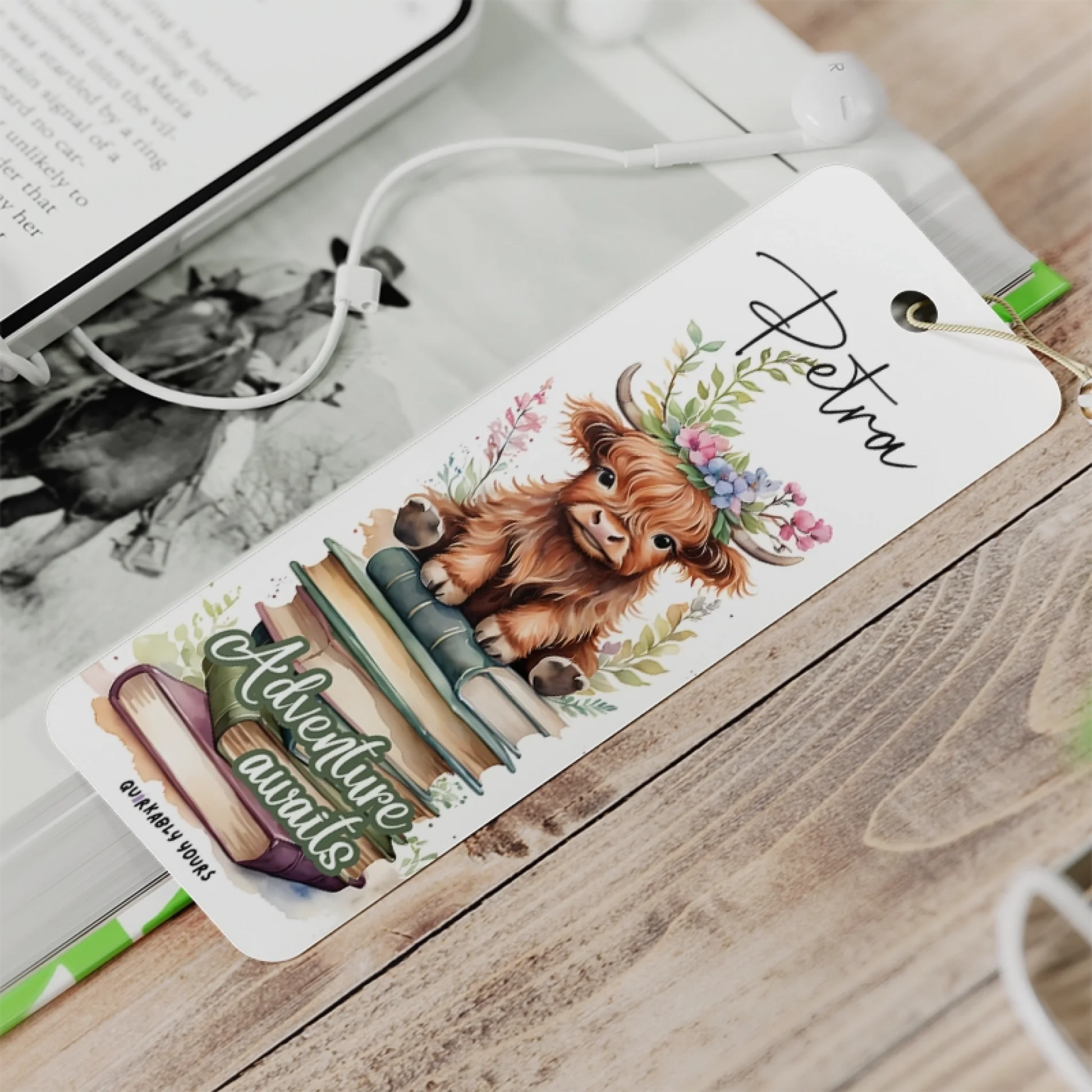 Birthday gift personalised bookmark UK