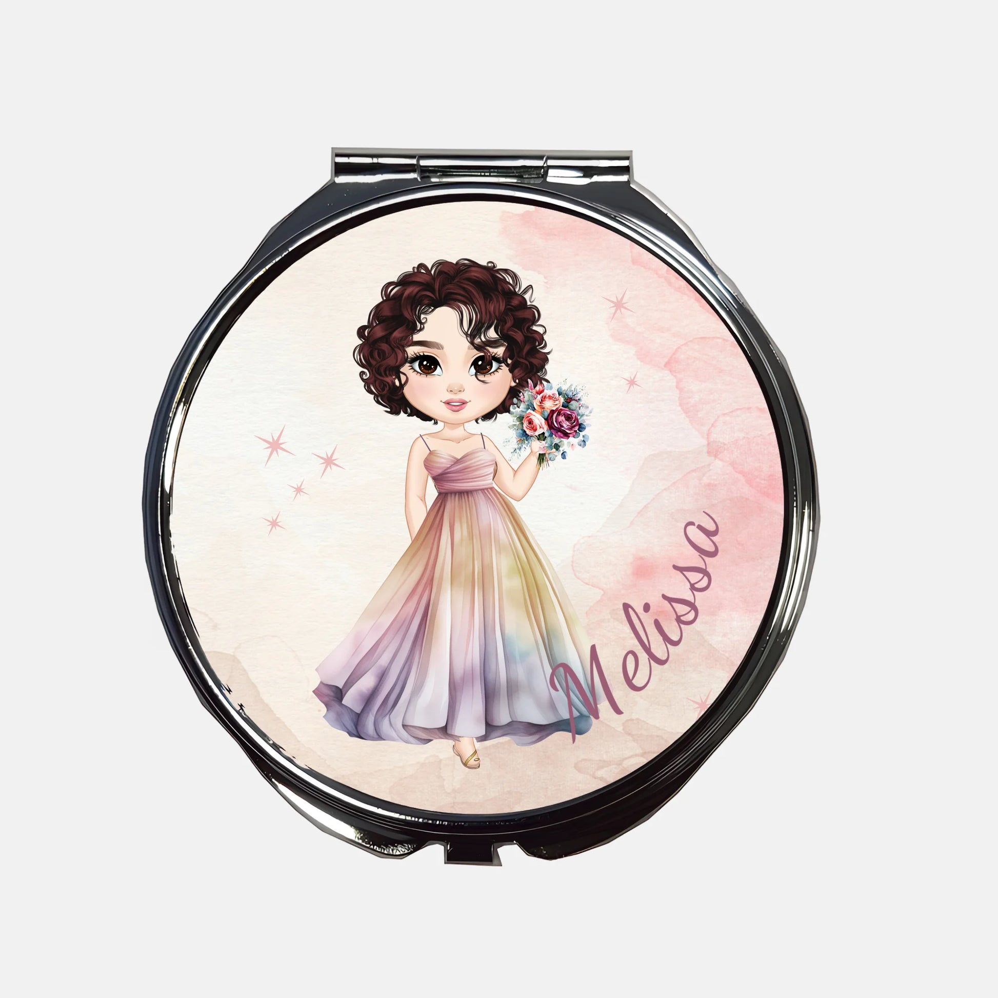 Quirky gift mirror with pretty princess character