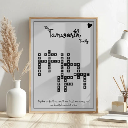 Custom Text Family Scrabble Art