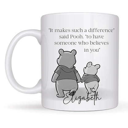 Pooh and Piglet mug gift for teacher