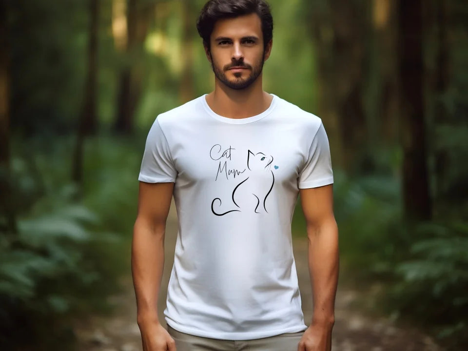 Cat outline t-shirt