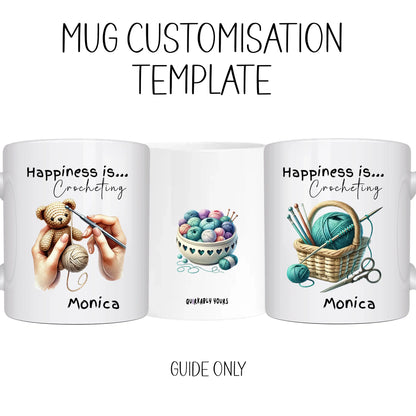 Mug Customisation template for creating a personalised mug for gift sets