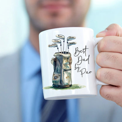 Golf-themed personalised coffee mug