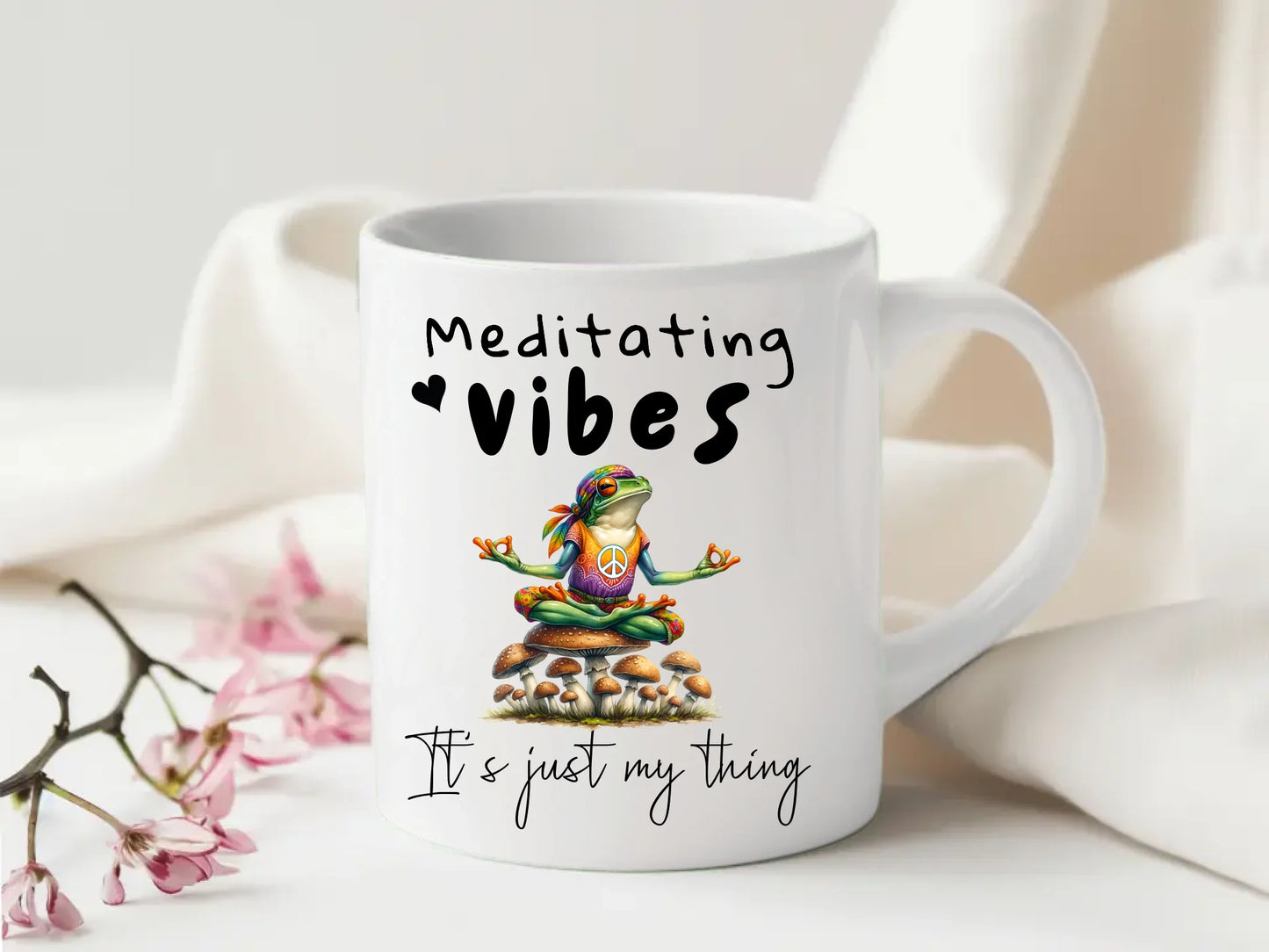 Personalised yoga frog mug