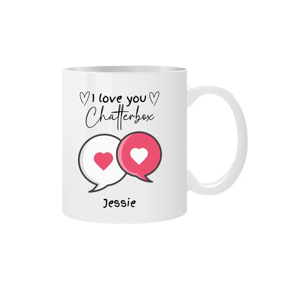 Unique Anniversary & Valentine’s Mug with hearts