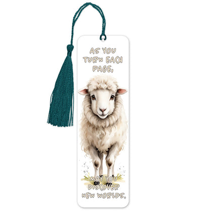 Whimsical Sheep's World Discovery Bookmark