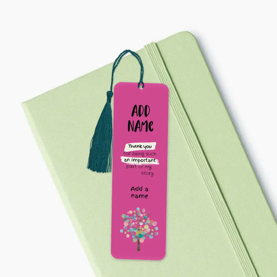 pink bookmark for teacher or friend gift