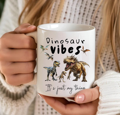 Lifelike dinosaur coffee mug