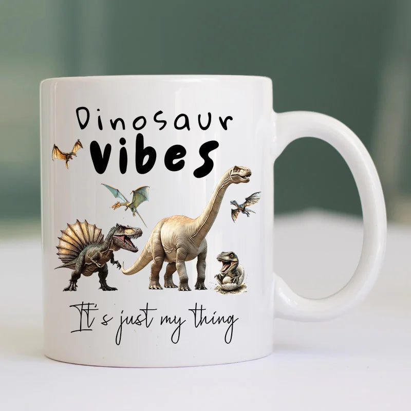 Dinosaur Vibes custom mug