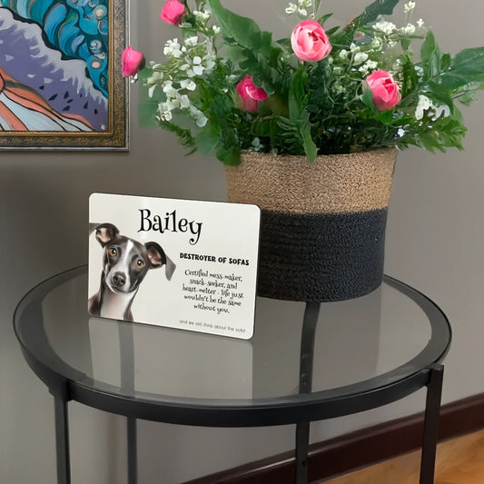 Funny pet photo gift with custom name